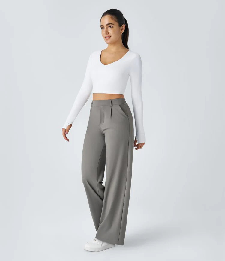 DanAnt | Pantalone Elastico Elegante a Vita Alta