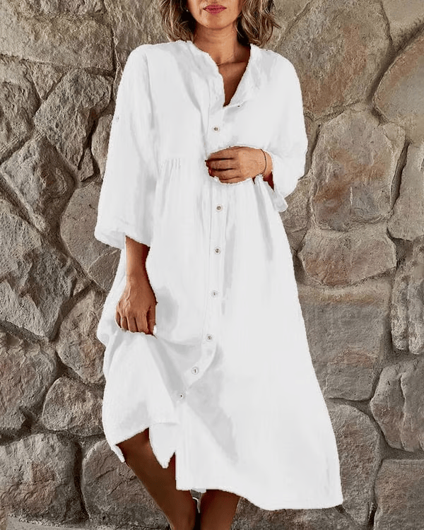 DanAnt | Abito Camicia in Cotone e Lino