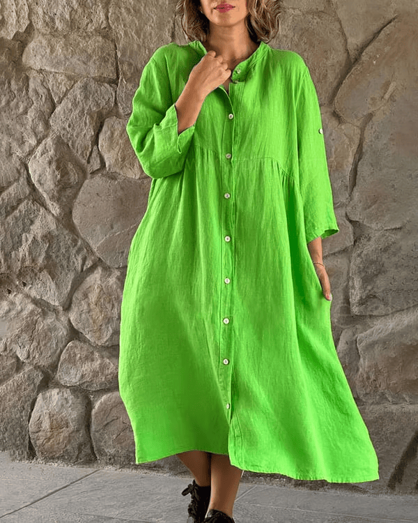 DanAnt | Abito Camicia in Cotone e Lino