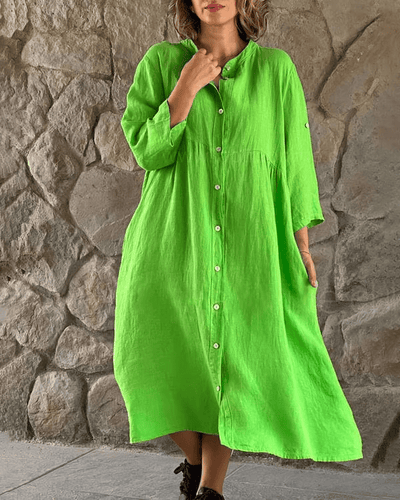 DanAnt | Abito Camicia in Cotone e Lino